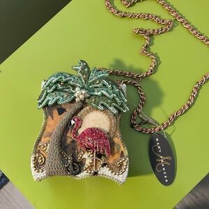Mary Frances bag. Flamingo, palm tree. Brand new.